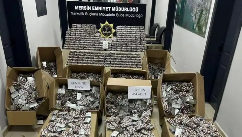 Mersin'de 387 Bin Adet Uyuşturucu Hap Ele Geçirildi, Operasyon Detayları Ortaya Çıkıyor